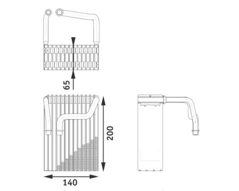 BMW A/C Evaporator Core 64119134630 - Behr 351211361